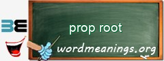 WordMeaning blackboard for prop root